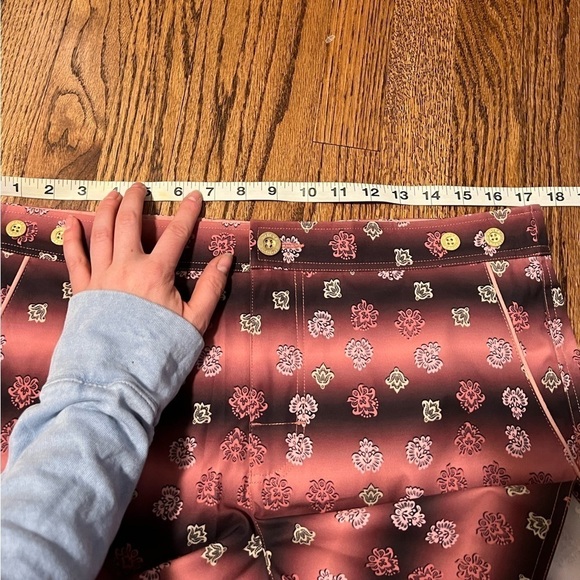 Parke &‎ Ronen | Burgundy Marquetry Print 6" Catalonia Stretch Sz 31 - Picture 6 of 8